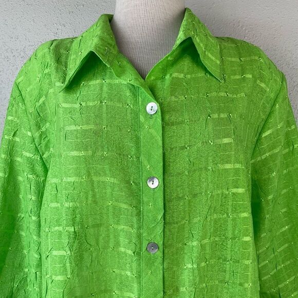 Blair Green Button Down Shirt Size XL EUC - Picture 2 of 7